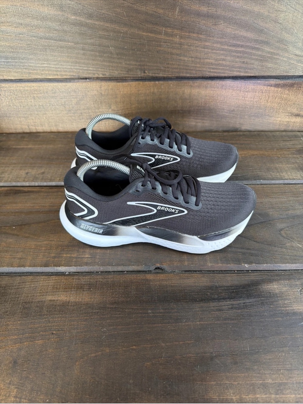 Brooks Glycerin 21 Black & White Sneakers Running Shoes Women Size 8.5 B - Picture 7 of 11
